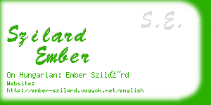 szilard ember business card